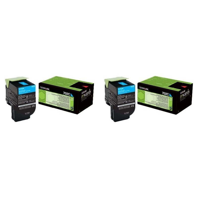 Lexmark 702C Cyan 1000 sider Toner 70C20C0